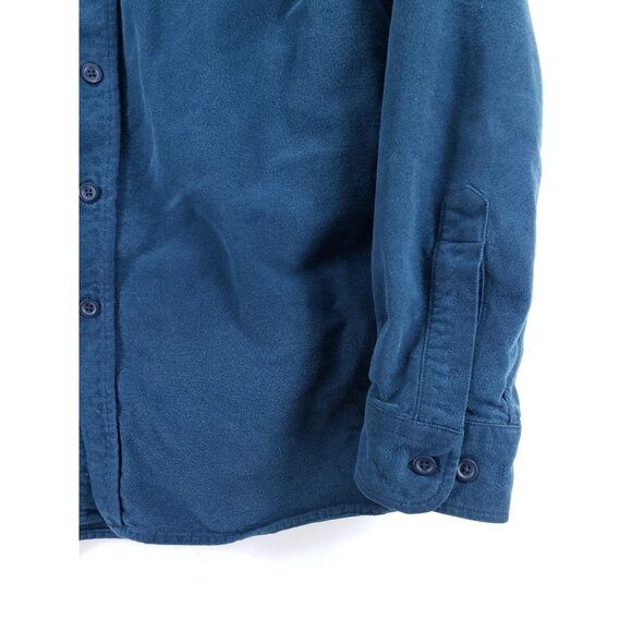 L.L. Bean Mens Large Blue Chamois Button-Up Shirt Regular Long Sleeve - Picture 5 of 8